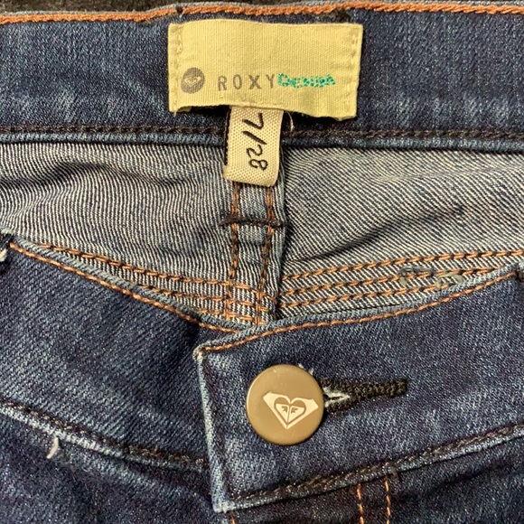 Roxy bootcut flare jeans 7/28 dark wash - Picture 7 of 12